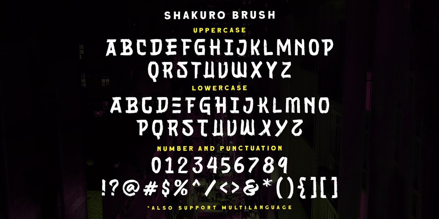 Example font Shakuro Brush #2